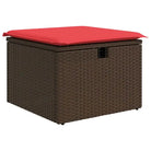 Bruin loungeset van gepoedercoat staal met waterdichte tas voor buitengebruik - Bruin / met opbergruimte - Tuinsets