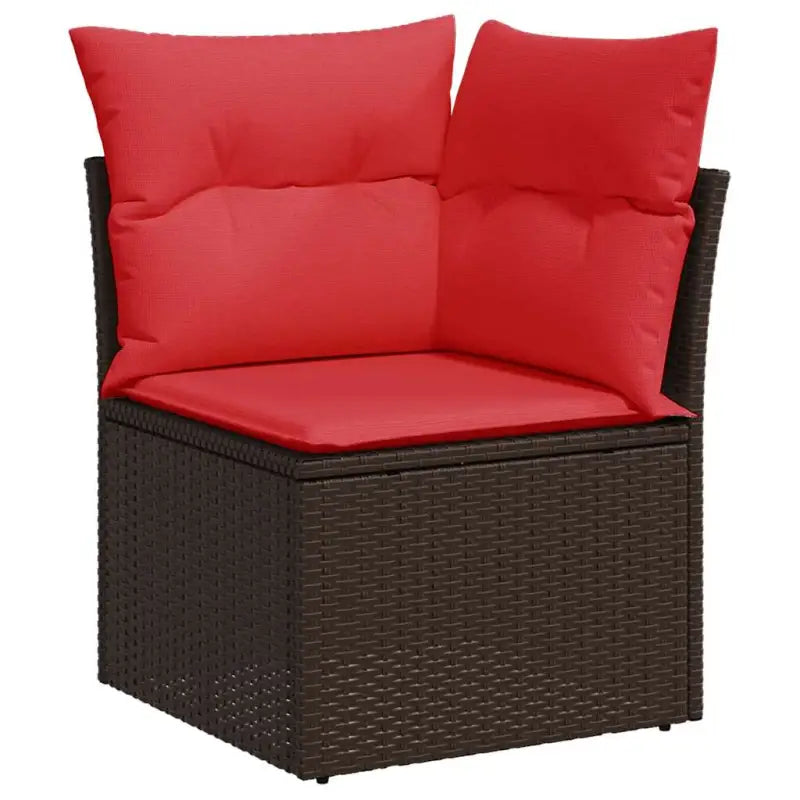 Bruin loungeset van gepoedercoat staal met waterdichte tas voor buitengebruik - Bruin / met opbergruimte - Tuinsets