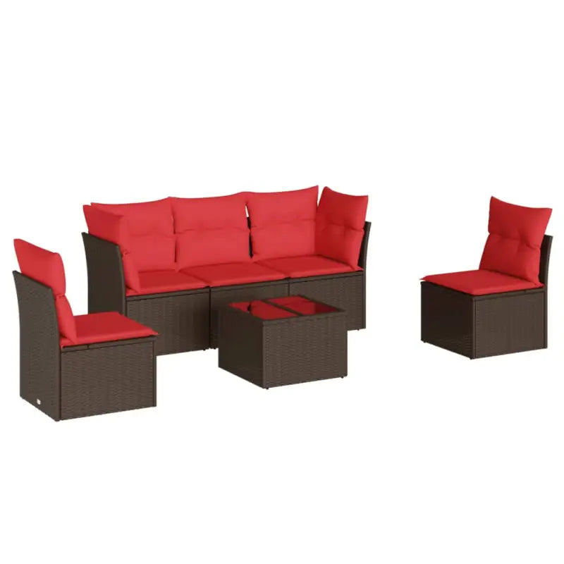 Bruin materiaal loungeset van gepoedercoat staal met ideale afmetingen - Tuinsets