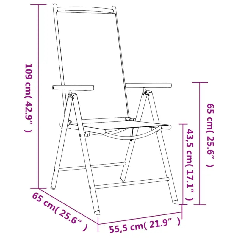 Bruin materiaal tuinset met gepoedercoat aluminium voor terras en tuin - Tuinsets