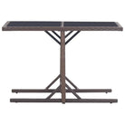 Bruin materiaal tuinset met gepoedercoat staal en weerbestendig PE-rattan - Bruin - Tuinsets