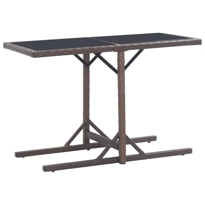 Bruin materiaal tuinset met gepoedercoat staal en weerbestendig PE-rattan - Bruin - Tuinsets