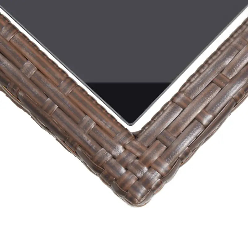 Bruin materiaal tuinset met gepoedercoat staal en weerbestendig PE-rattan - Bruin - Tuinsets