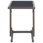 Bruin materiaal tuinset met gepoedercoat staal en weerbestendig PE-rattan - Bruin - Tuinsets
