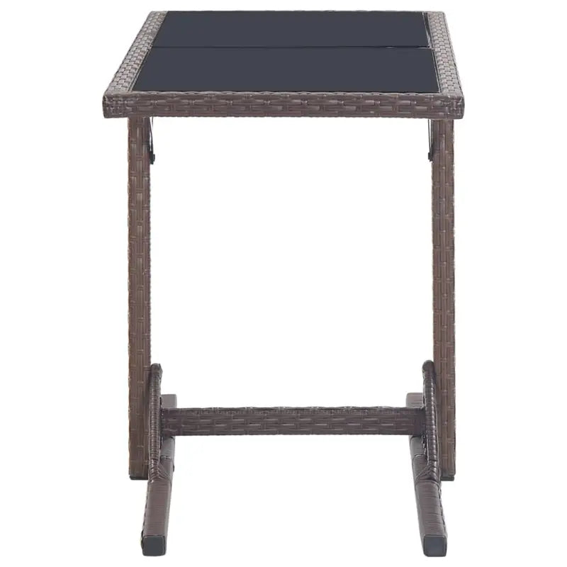 Bruin materiaal tuinset met gepoedercoat staal en weerbestendig PE-rattan - Bruin - Tuinsets