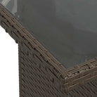 Bruin tuinset met gepoedercoat staal en waterdichte tas voor buitengebruik - Bruin / met opbergruimte - Tuinsets
