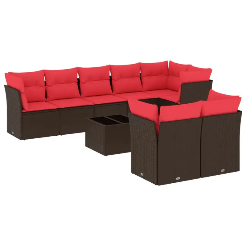 Bruine loungeset met gepoedercoat staal en waterdichte tas voor buiten - Tuinsets