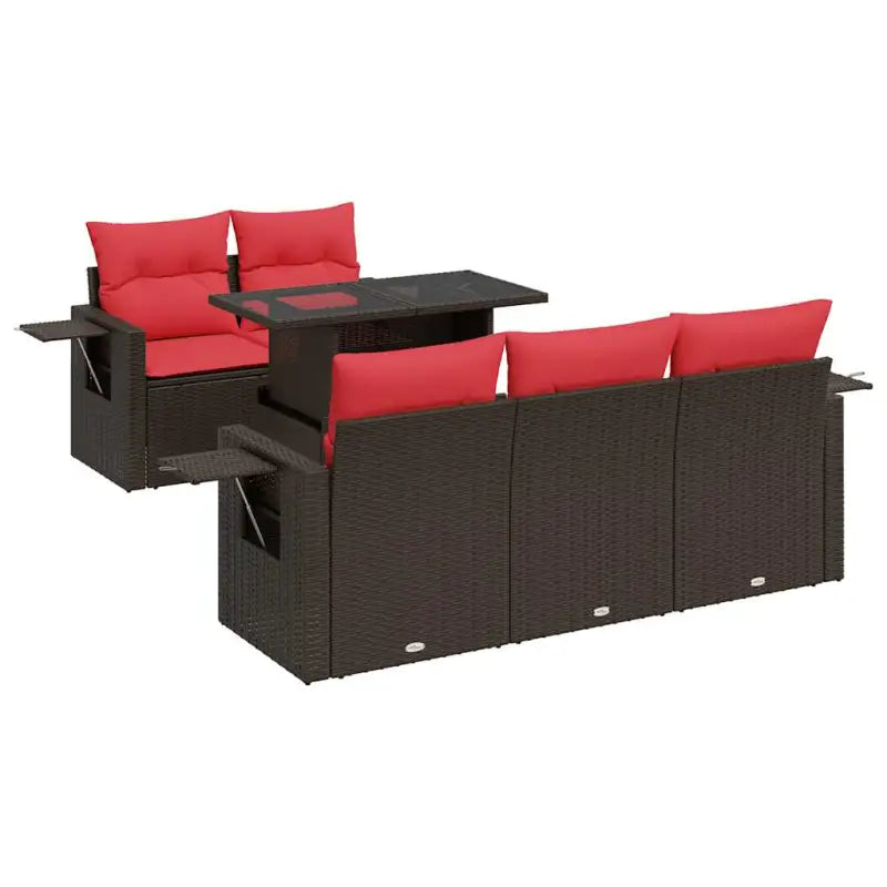 Bruine loungeset met gepoedercoat staal en waterdichte tas voor buiten genieten - Bruin - Tuinsets