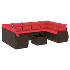 Bruine loungeset met gepoedercoat staal en waterdichte tas voor buiten - Tuinsets