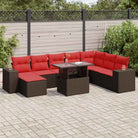 Bruine loungeset met gepoedercoat staal en waterdichte tas voor buiten - Bruin / met opbergruimte - Tuinsets