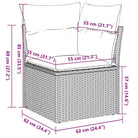 Bruine loungeset met gepoedercoat staal en waterdichte tas voor buiten - Tuinsets