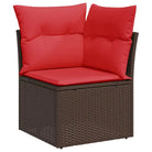 Bruine loungeset met gepoedercoat staal en waterdichte tas voor buiten - Bruin / met opbergruimte - Tuinsets