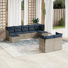 Bruine loungeset met gepoedercoat staal en waterdichte tas voor buiten ontspannen - Grijs en blauw / Zonder tafel