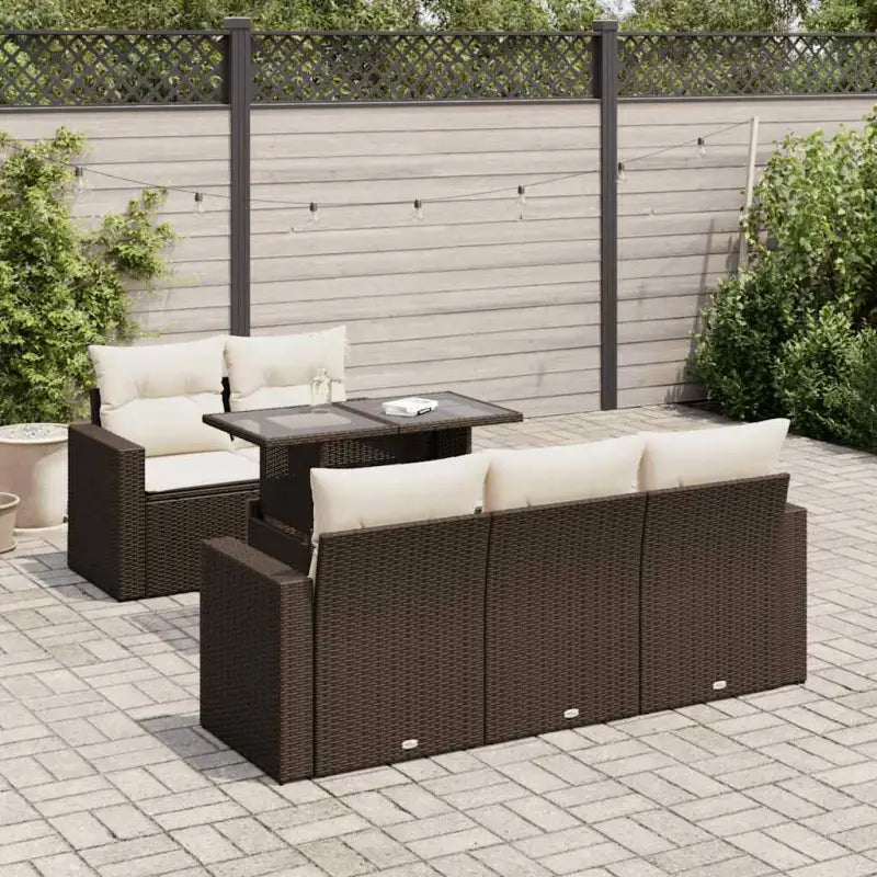Bruine loungeset met gepoedercoat staal en waterdichte zak voor buitenplezier - Tuinsets