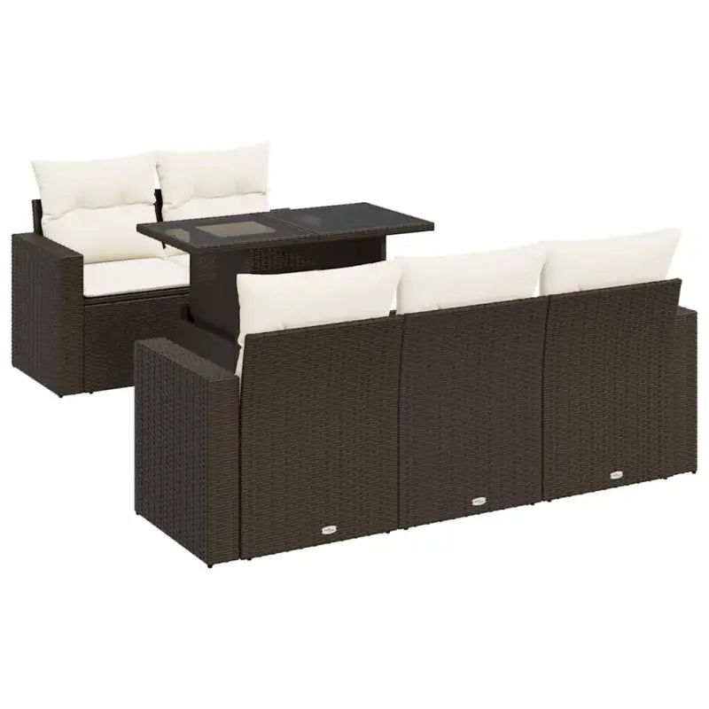 Bruine loungeset met gepoedercoat staal en waterdichte zak voor buitenplezier - Tuinsets