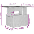 Bruine loungeset met gepoedercoat staal en waterdichte zak voor buitenplezier - Tuinsets