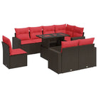 Bruine loungeset met gepoedercoated staal en waterdichte tas voor buiten - Bruin / met opbergruimte - Tuinsets