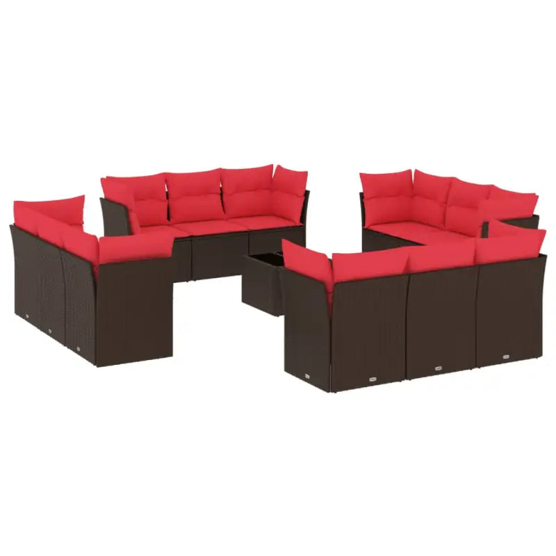 Bruine loungeset met waterdichte tas en gepoedercoat staal voor buiten - Tuinsets