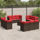 Bruine loungeset met waterdichte tas en gepoedercoat staal voor buiten - Tuinsets