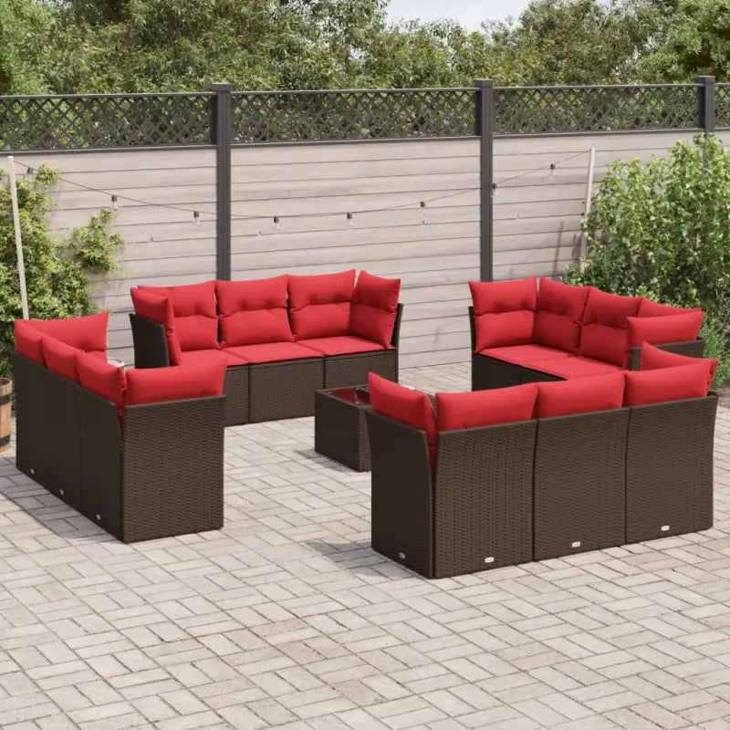 Bruine loungeset met waterdichte tas en gepoedercoat staal voor buiten - Tuinsets