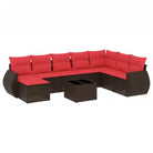 Bruine loungeset met waterdichte tas en gepoedercoat staal voor buiten - Tuinsets