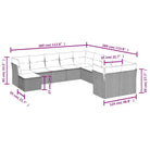 Bruine loungeset met waterdichte tas en gepoedercoat staal afmetingen - Tuinsets