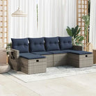 Bruine loungeset met waterdichte zak en gepoedercoat staal afmetingen - Grijs / met opbergruimte - Tuinsets