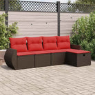 Bruine loungeset met waterdichte zak en gepoedercoat staal afmetingen - Tuinsets