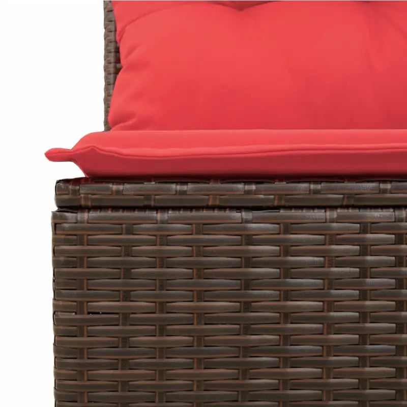 Bruine loungeset van gepoedercoat staal met comfortabele afmetingen - Tuinsets
