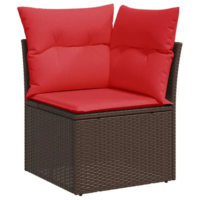 Bruine loungeset van gepoedercoat staal met comfortabele afmetingen - Tuinsets