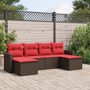 Bruine loungeset van gepoedercoat staal met comfortabele afmetingen - Tuinsets