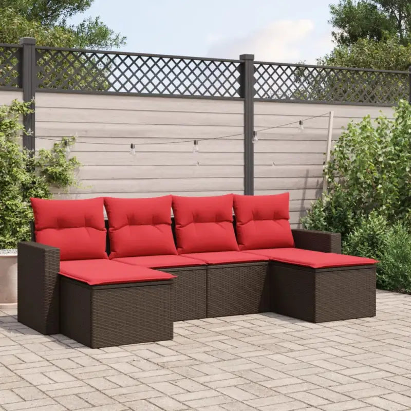 Bruine loungeset van gepoedercoat staal met comfortabele afmetingen - Tuinsets