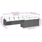 Bruine loungeset van gepoedercoat staal met comfortabele afmetingen - Tuinsets