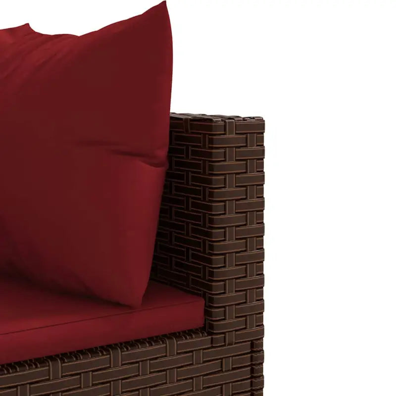 Bruine loungeset van gepoedercoat staal met ideale afmetingen voor tuin - Tuinsets