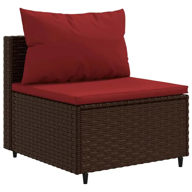 Bruine loungeset van gepoedercoat staal met ideale afmetingen voor tuin - Tuinsets