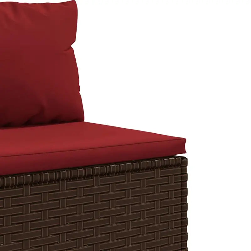 Bruine loungeset van gepoedercoat staal met ideale afmetingen voor tuin - Tuinsets