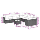 Bruine tuin Lounge Set met gepoedercoat staal en waterdichte tas - Tuinsets