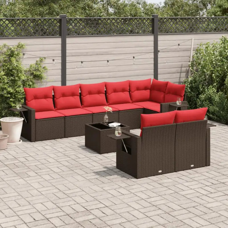 Bruine tuin loungeset met gepoedercoat staal en waterdichte tas - Tuinsets