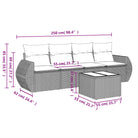 Bruine tuin loungeset met gepoedercoat staal en waterdichte tas - Tuinsets