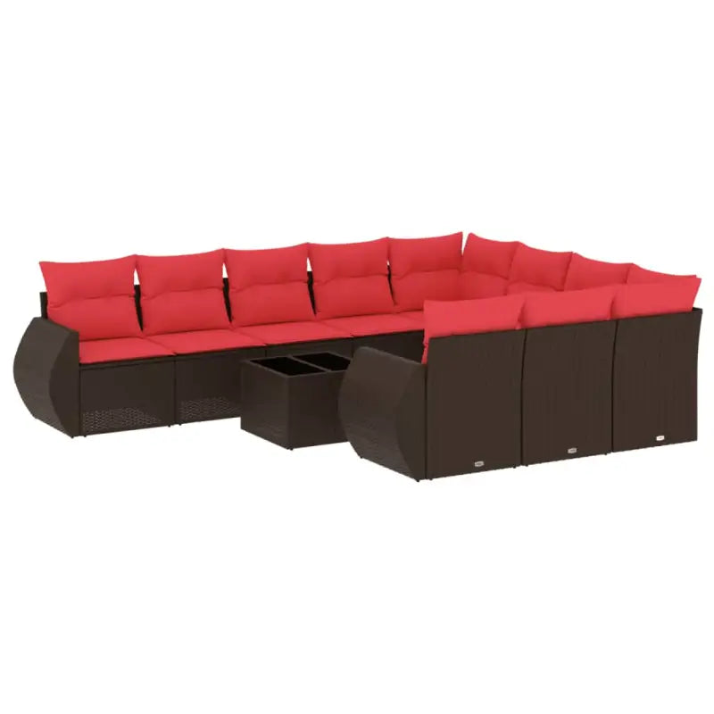 Bruine tuin loungeset met gepoedercoat staal en waterdichte tas - Tuinsets