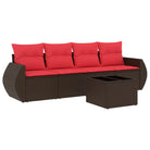Bruine tuin loungeset met gepoedercoat staal en waterdichte tas - Tuinsets