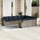 Bruine tuin loungeset met gepoedercoat staal en waterdichte tas - Grijs / Zonder tafel - Tuinsets