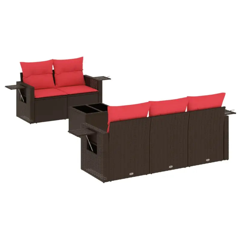Bruine tuinset met gepoedercoat staal en waterdichte tas voor buitenplezier - Bruin en rood - Tuinsets