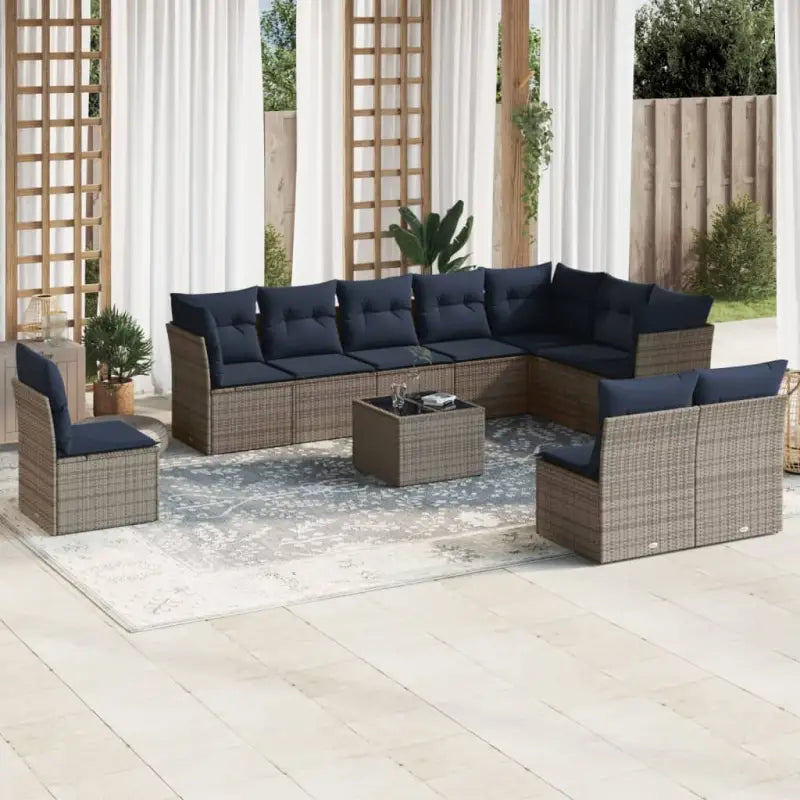 Bruine Tuinset met gepoedercoat staal en waterdichte tas - Grijs / Met tafel - Tuinsets