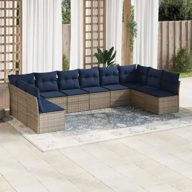 Bruine tuinset met waterdichte tas en gepoedercoat staal voor buitengenot - Grijs en blauw / Zonder tafel - Tuinsets