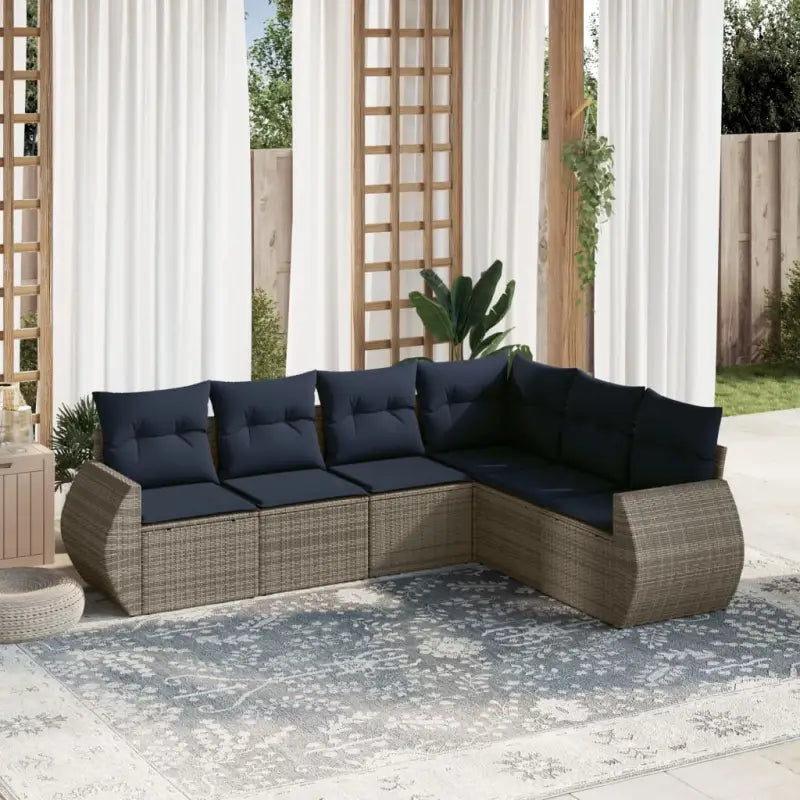 Bruine tuinset met waterdichte tas en gepoedercoat staal - grijs en marineblauw / Zonder tafel - Tuinsets