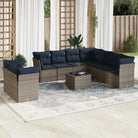 Bruine tuinset met waterdichte tas en gepoedercoat staal voor buiten - Grijs en blauw / Met tafel - Tuinsets