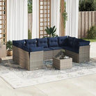 Bruine tuinset met waterdichte tas en gepoedercoat staal voor buiten - Grijs en blauw / Met tafel - Tuinsets