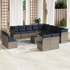 Bruine tuinset met waterdichte tas en gepoedercoat staal voor buiten - Grijs en blauw / Met tafel - Tuinsets