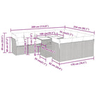 Bruine tuinset met waterdichte tas en gepoedercoated staal materialen - Bruin - Tuinsets